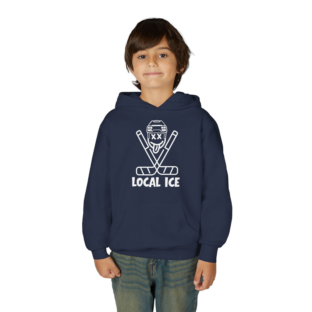 Local Ice Youth Hoodie | vintage text graphic