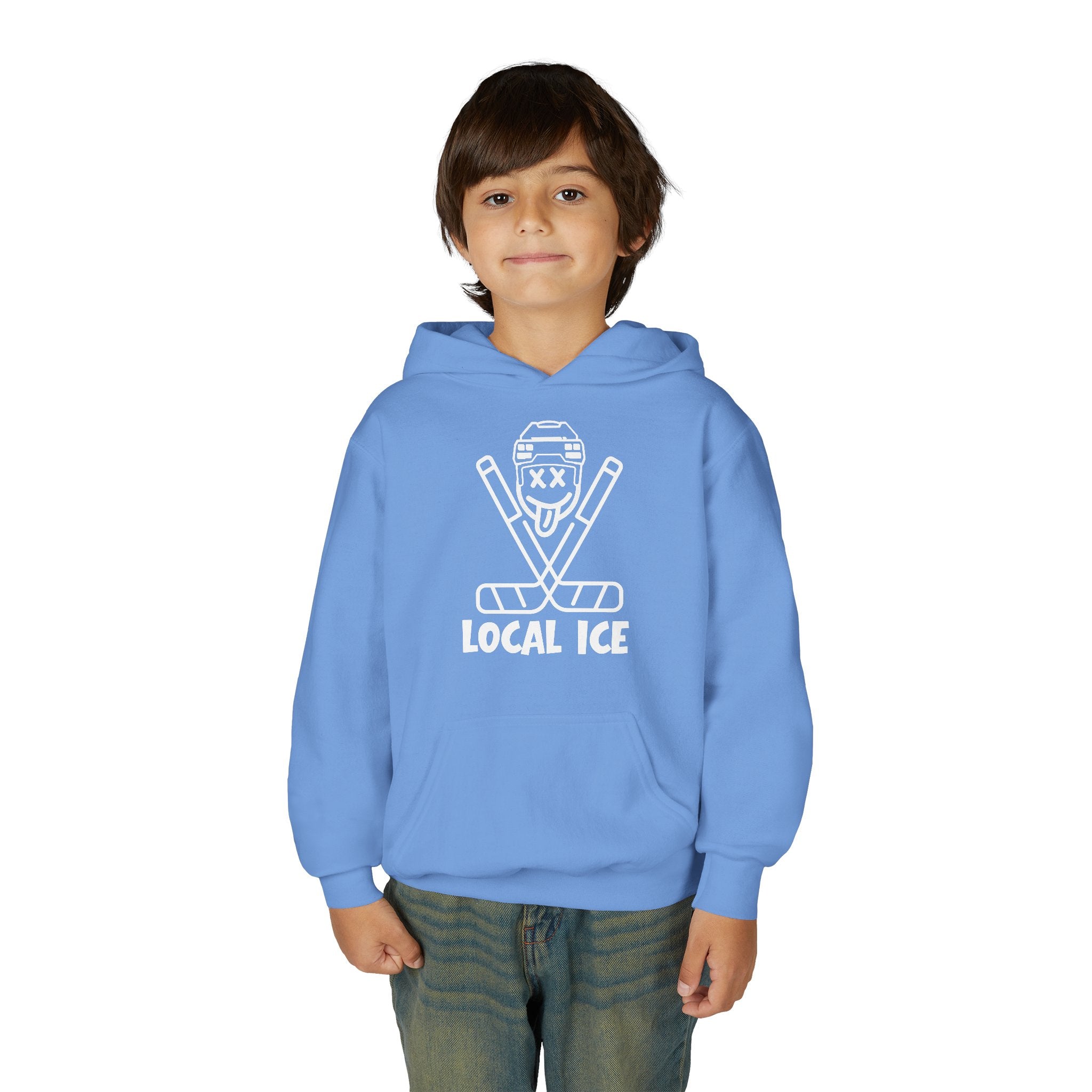 Local Ice Youth Hoodie | vintage text graphic