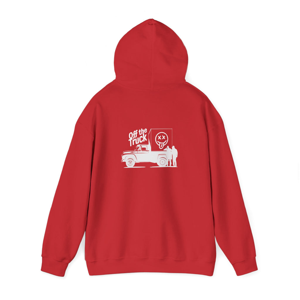 Off The Truck Hoodie — Retro Truck & Mr.Smiley Graphic Hooded Sweatshirt For the adults who hear the words… and wear the reaction.