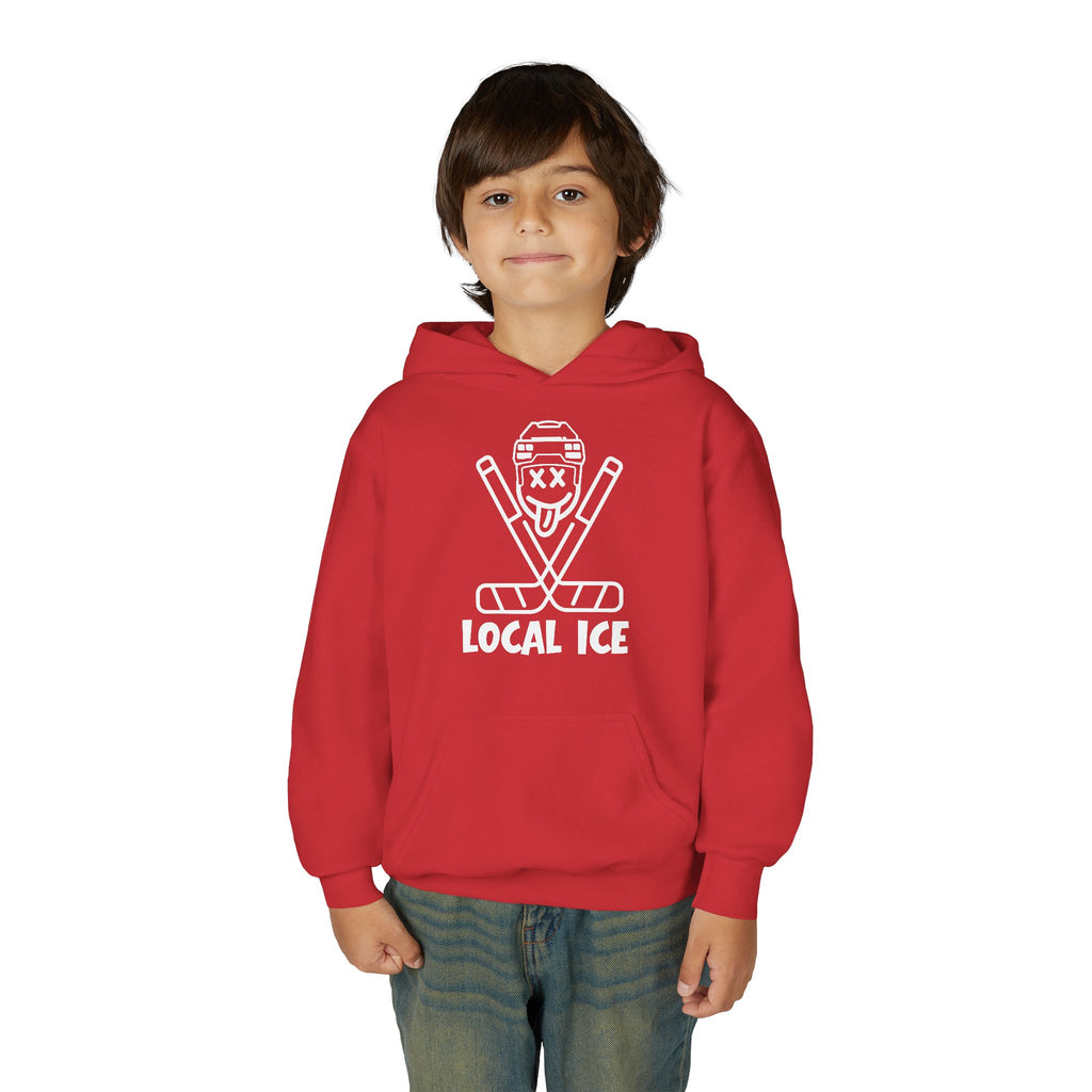 Local Ice Youth Hoodie | vintage text graphic