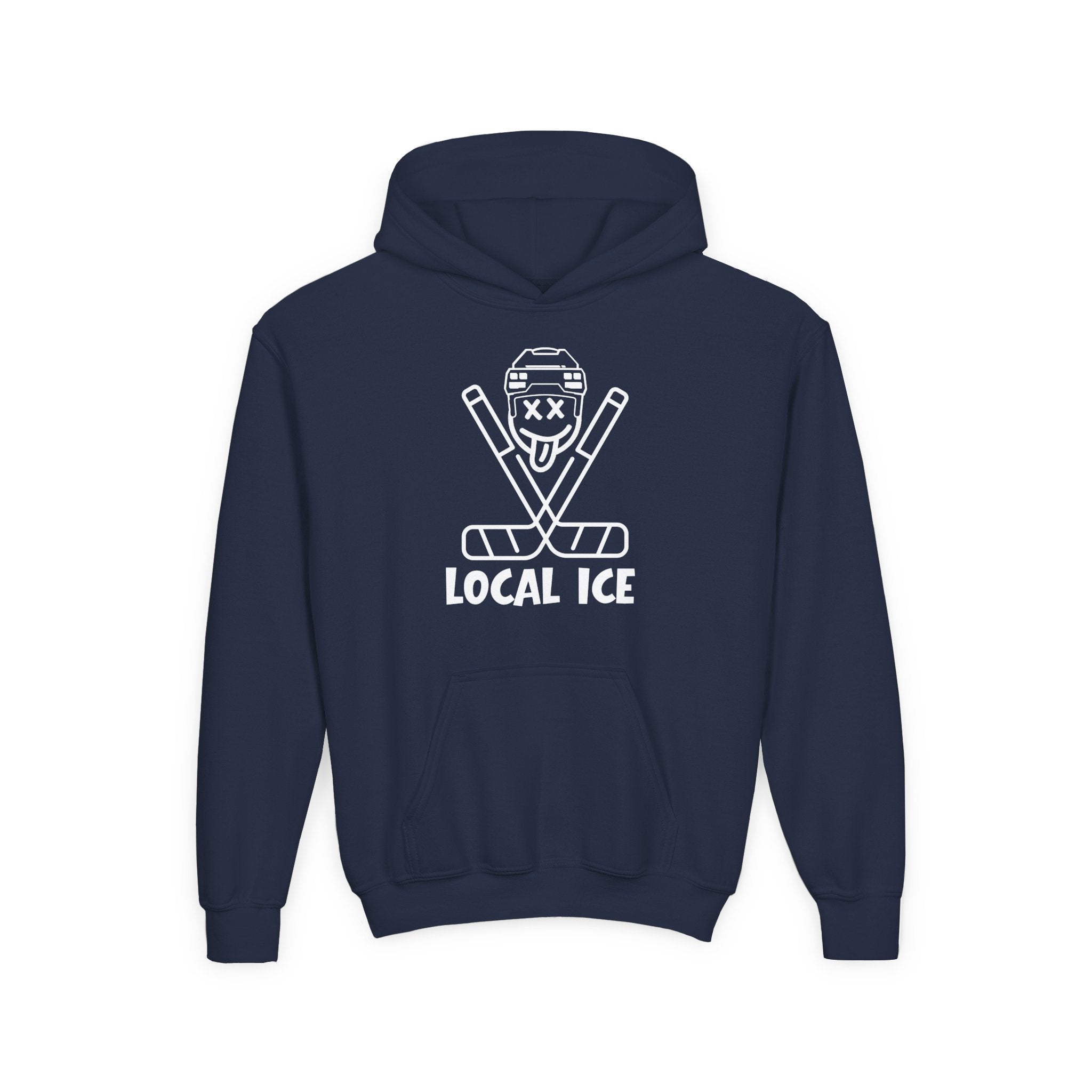 Local Ice Youth Hoodie | vintage text graphic