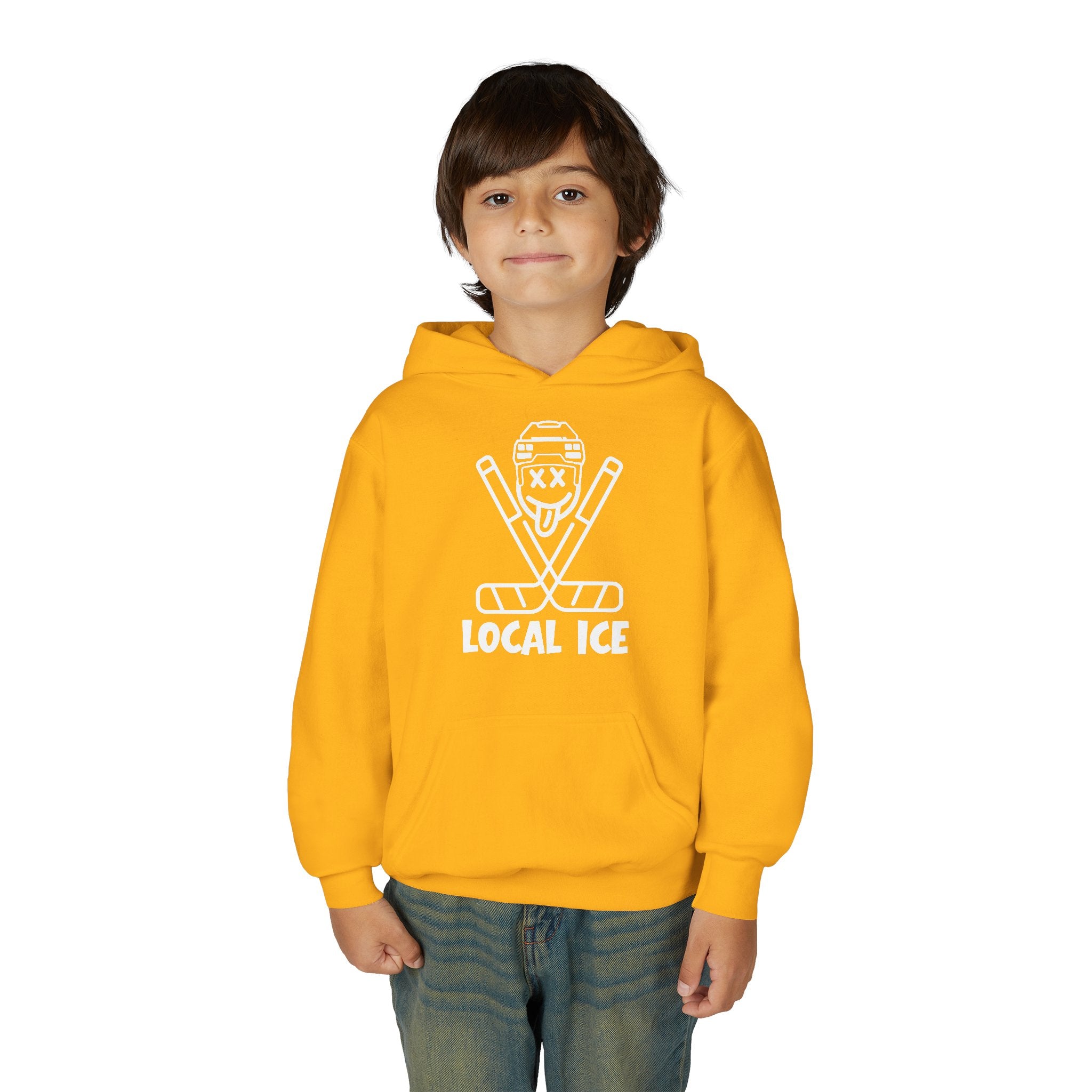 Local Ice Youth Hoodie | vintage text graphic