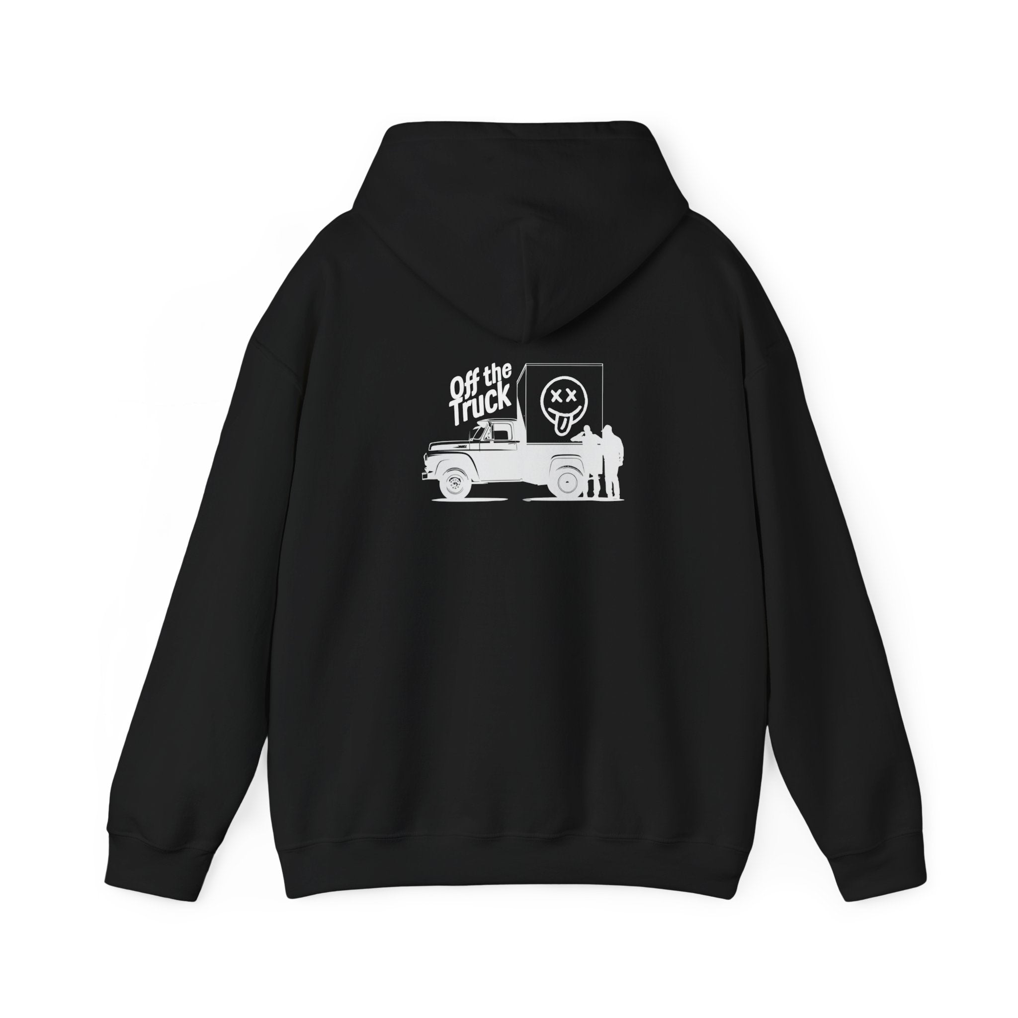 Off The Truck Hoodie — Retro Truck & Mr.Smiley Graphic Hooded Sweatshirt For the adults who hear the words… and wear the reaction.