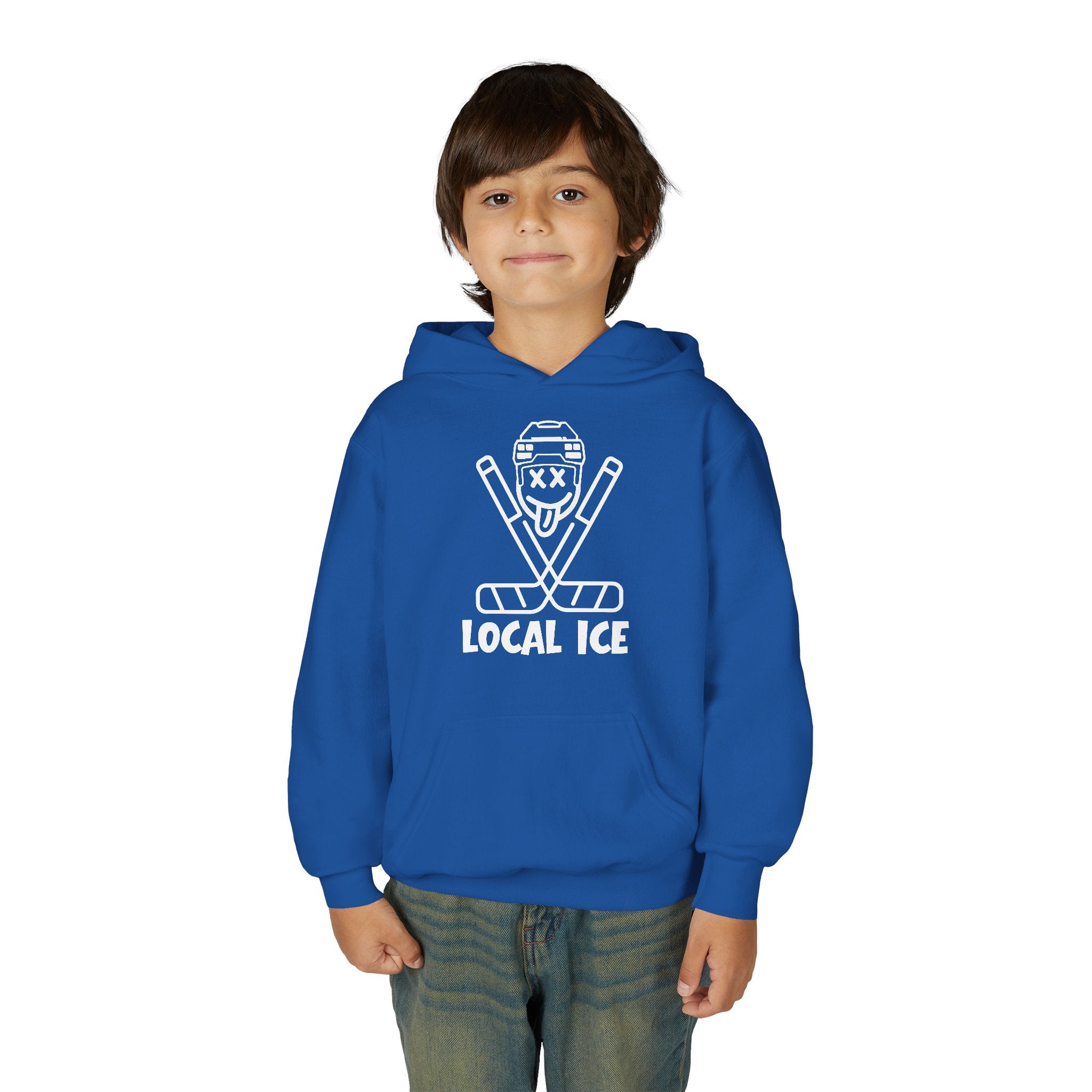Local Ice Youth Hoodie | vintage text graphic