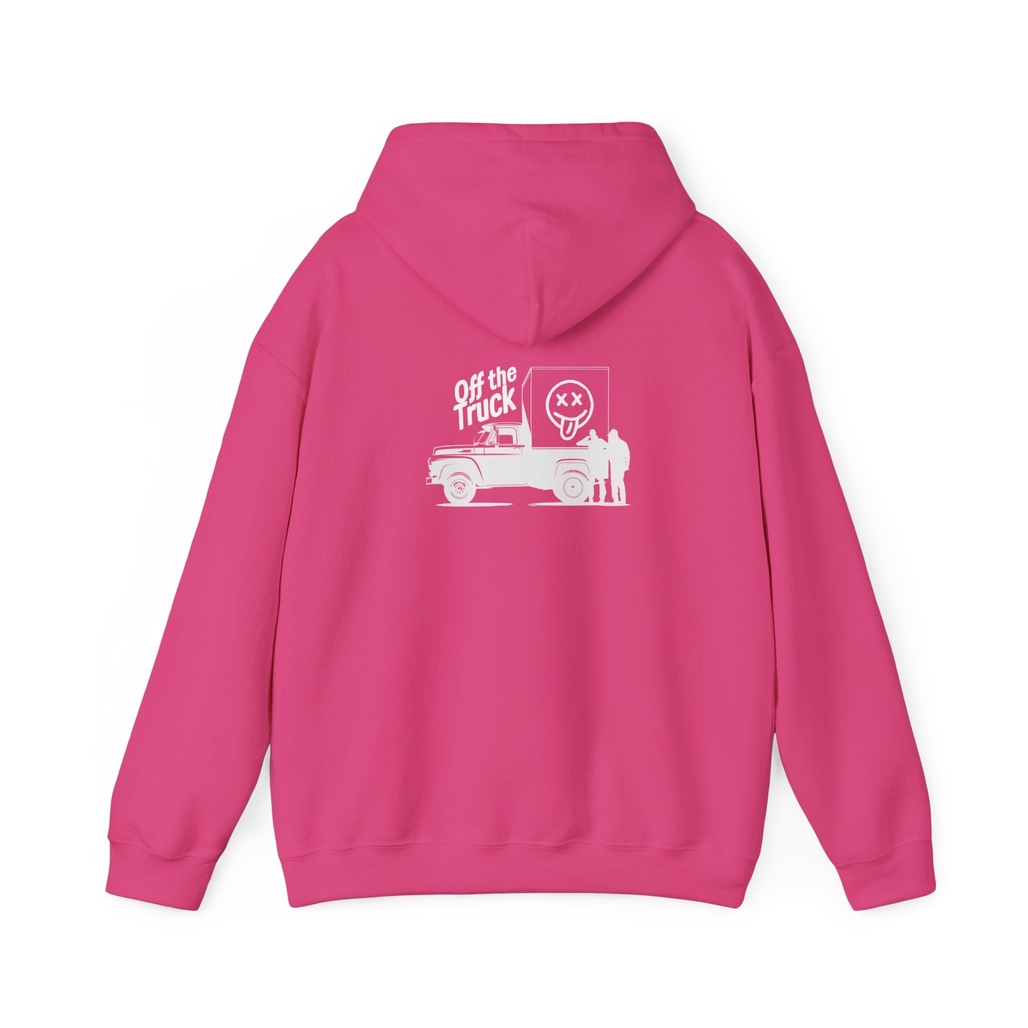 Off The Truck Hoodie — Retro Truck & Mr.Smiley Graphic Hooded Sweatshirt For the adults who hear the words… and wear the reaction.