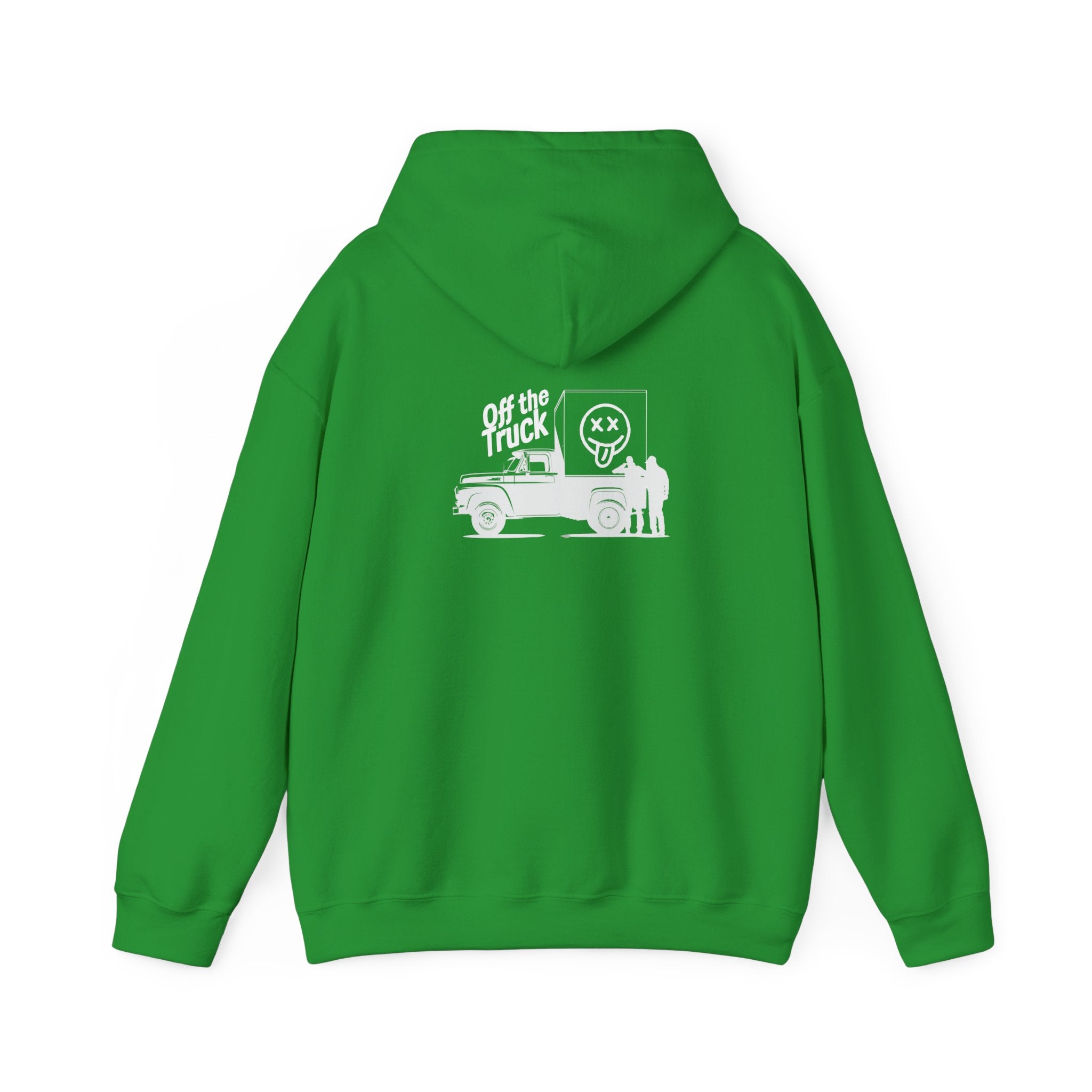 Off The Truck Hoodie — Retro Truck & Mr.Smiley Graphic Hooded Sweatshirt For the adults who hear the words… and wear the reaction.