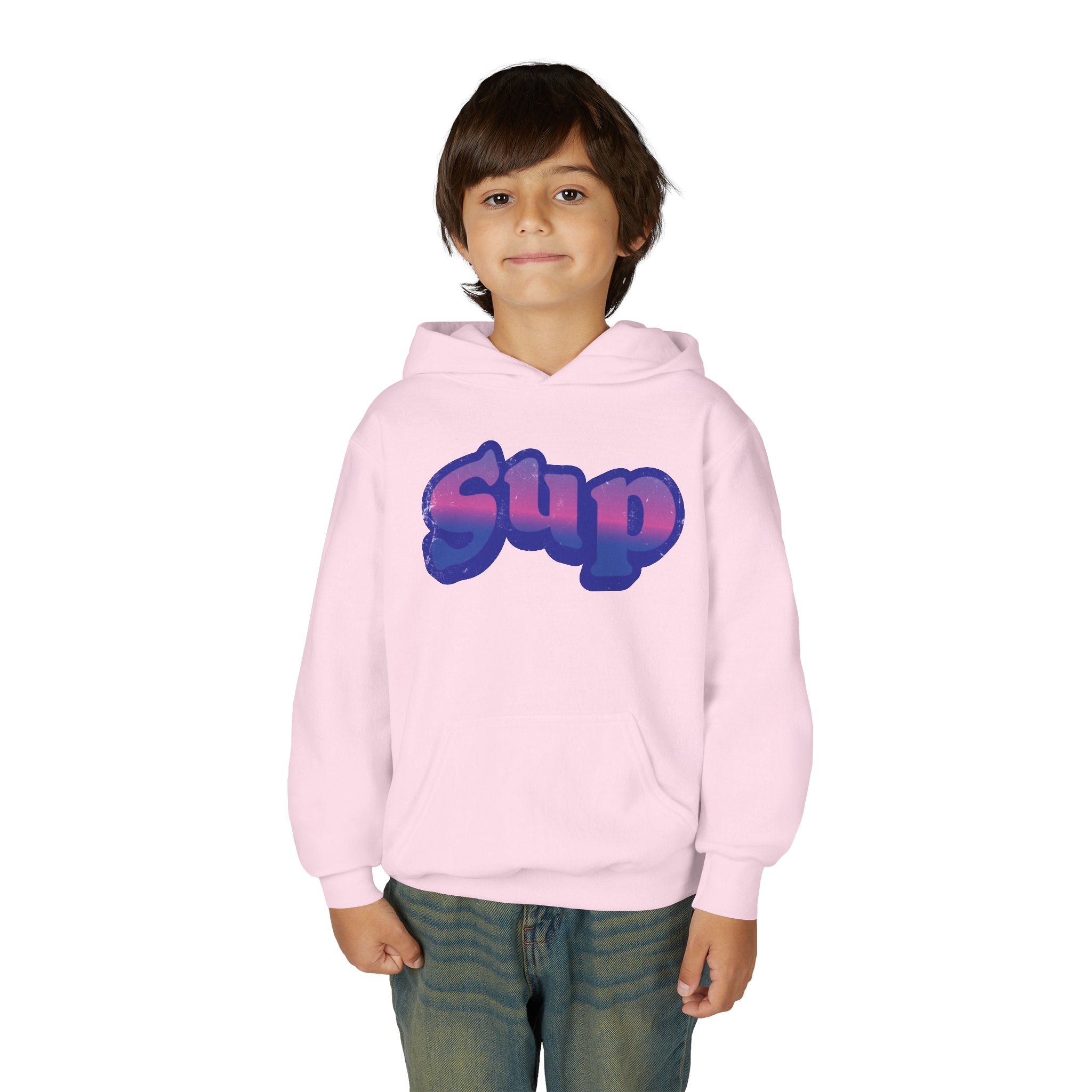 "Sup" Youth Hoodie — Kids' Big Energy Pullover