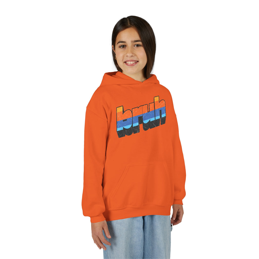 Bruh Retro Stripe Hoodie
