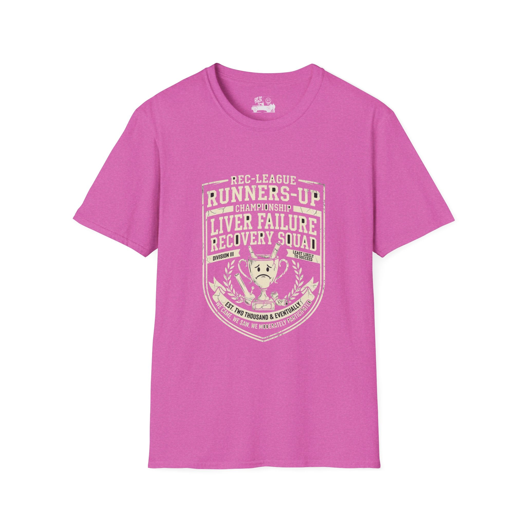 Liver Failure Recovery Squad Rec-League Tee - Heather Berry - front