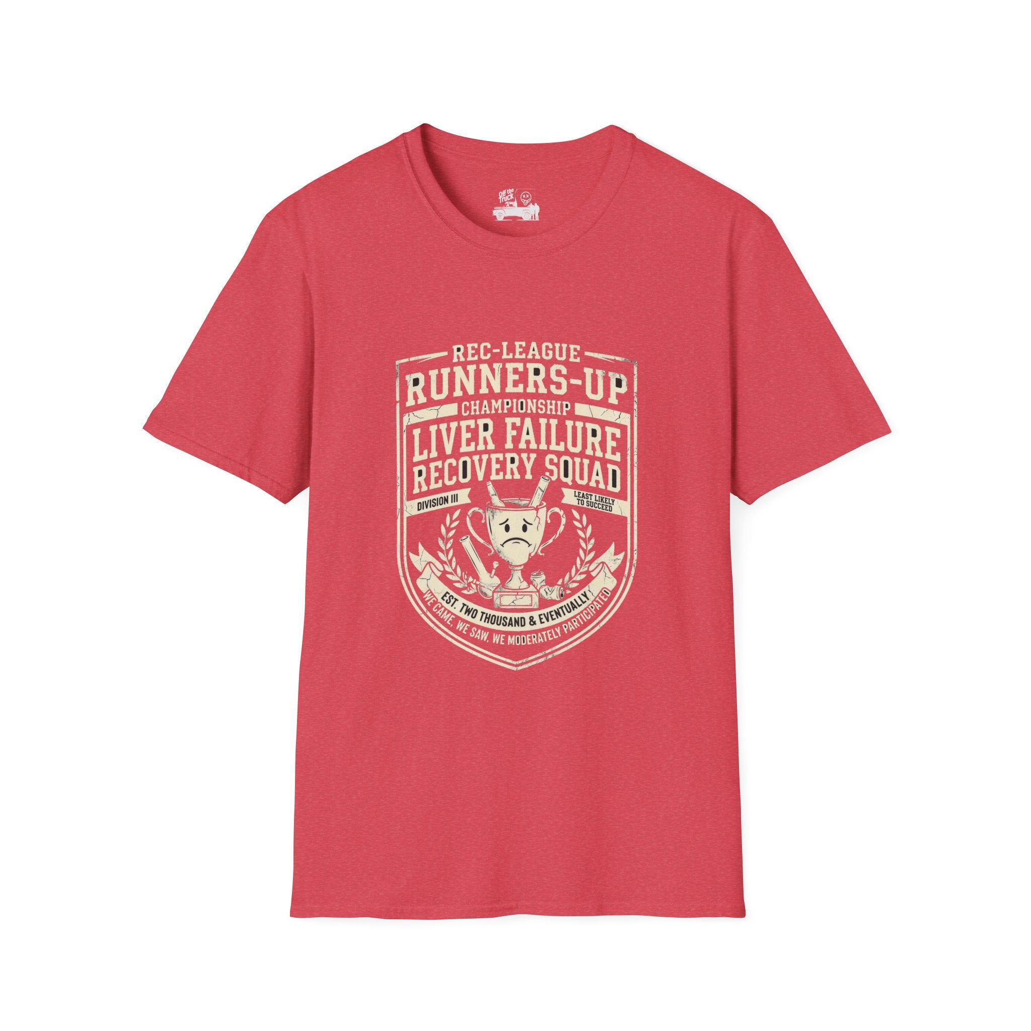 Liver Failure Recovery Squad Rec-League Tee - Heather Red - front