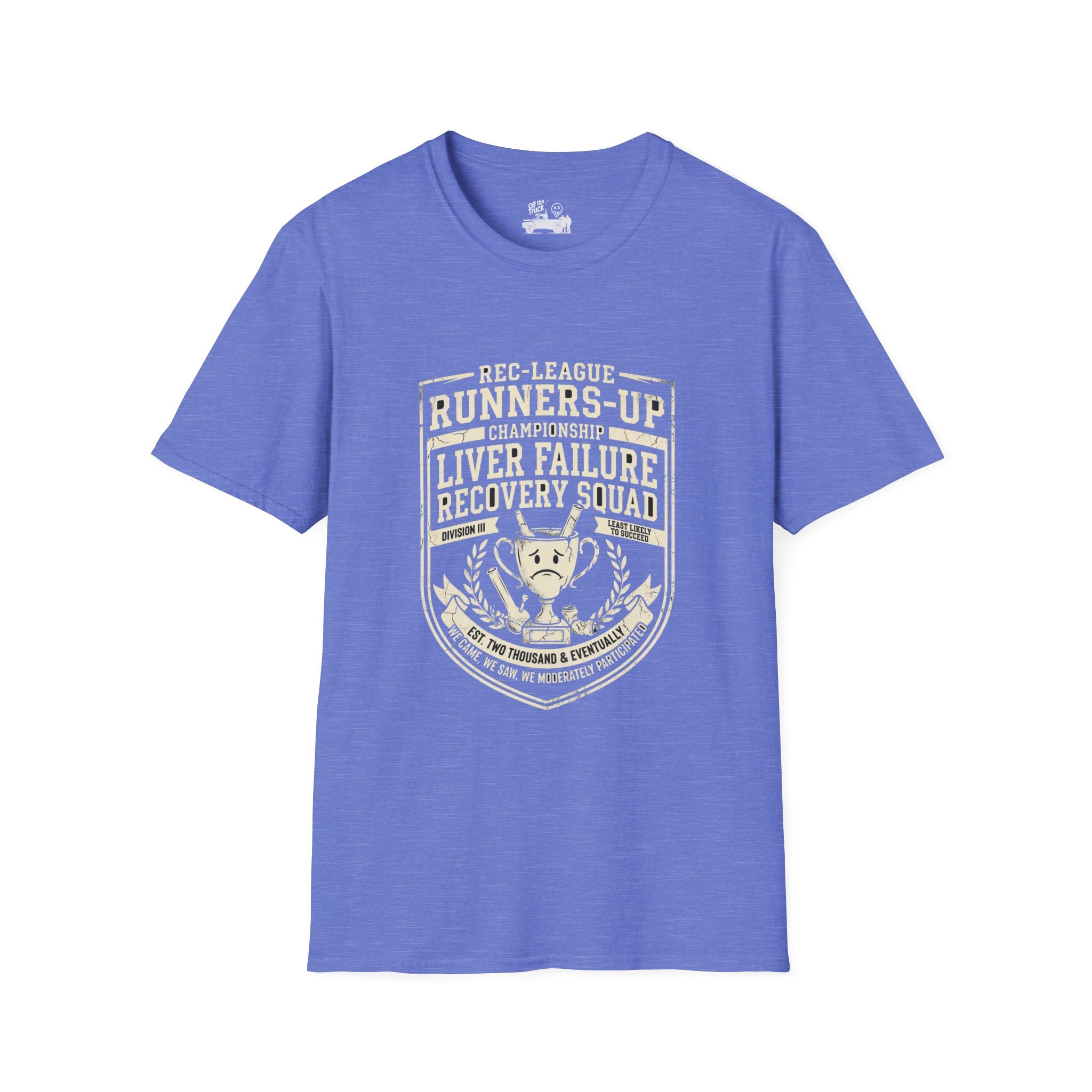 Liver Failure Recovery Squad Rec-League Tee - Heather Royal - front